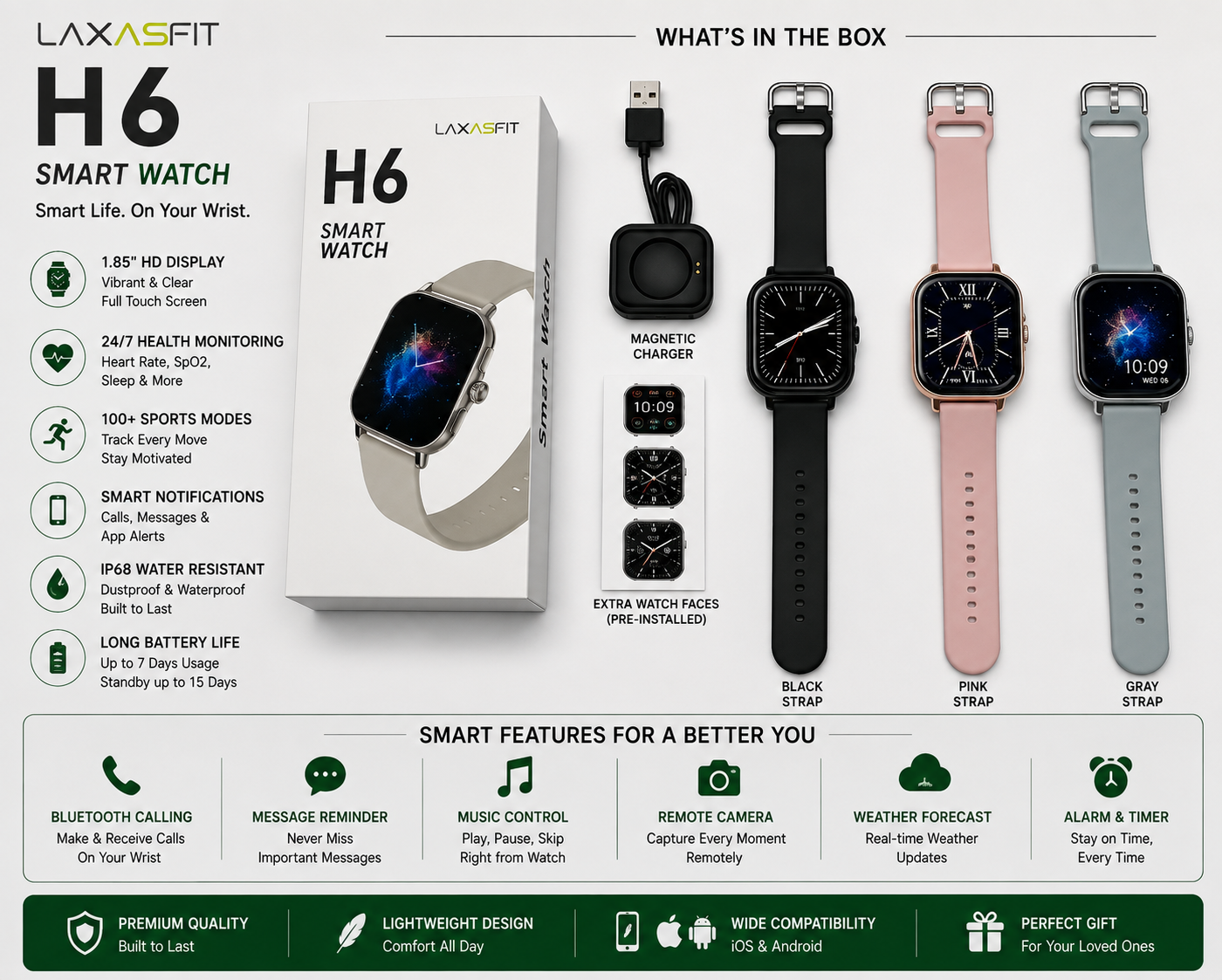 ChatGPT Image Aug 7, 2026, 02_26_19 PM LAXASFIT H6 Bluetooth Smart Watch - Image 1