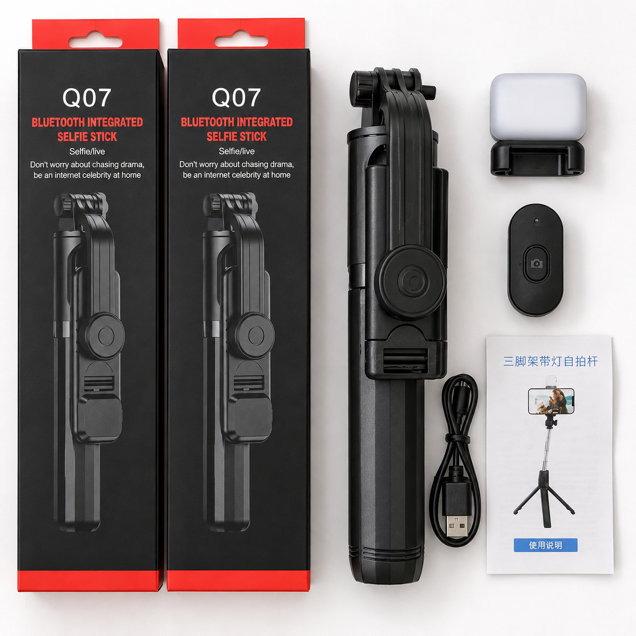ChatGPT Image Aug 7, 2026, 07_20_44 PM Q07 Bluetooth Selfie Stick Tripod with Wireless Remote Shutter - Image 1