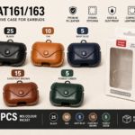 boAt Airdopes 161 / 163 Leather Protective Case Cover | Premium PU Leather | Button Lock Design | Shockproof | Full Protection | Mixed Color Pack (60 Pcs)