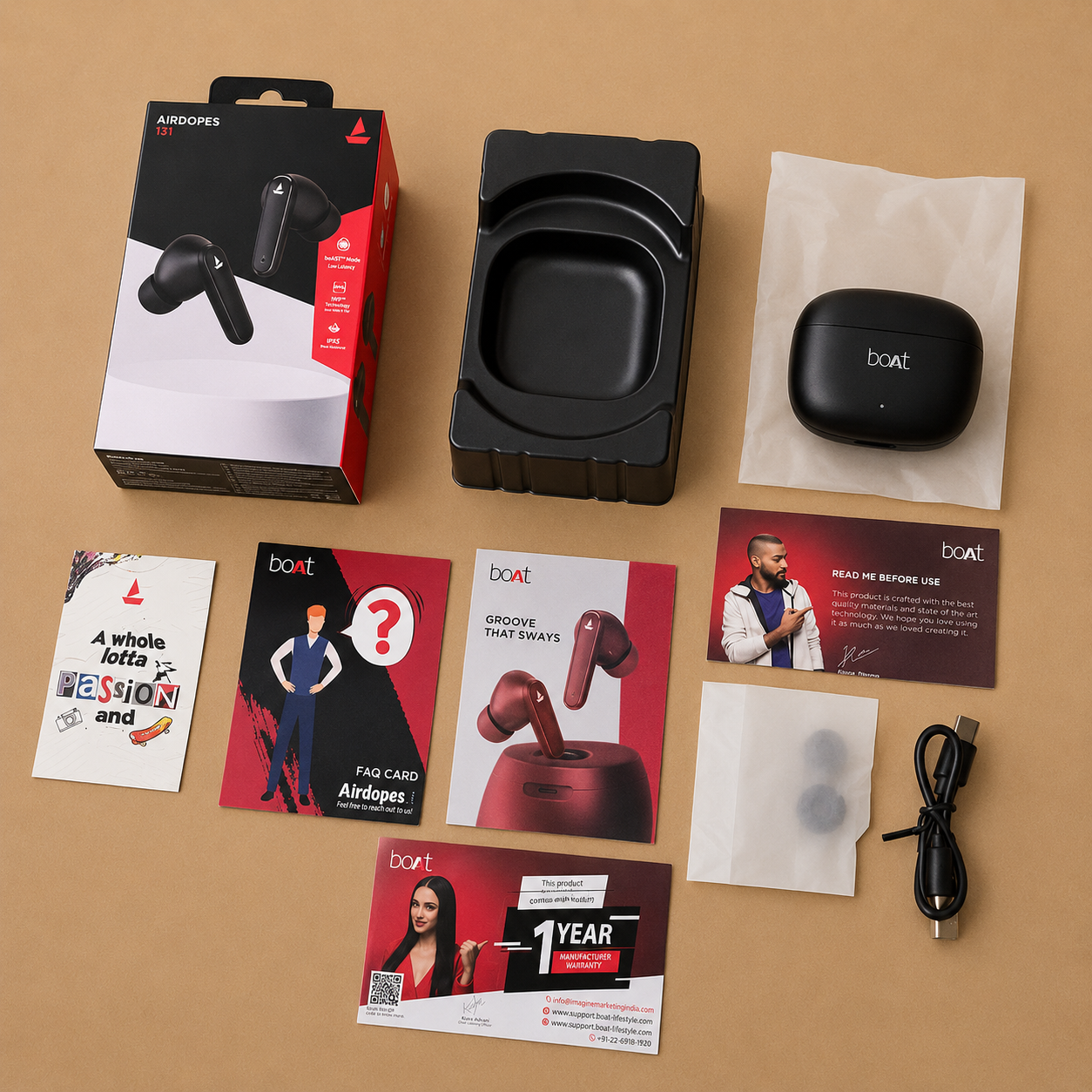 ChatGPT Image Sep 1, 2026, 03_59_31 PM boAt Airdopes 115 True Wireless Earbuds | Bluetooth TWS Earphones | Charging Case | Black - Image 1