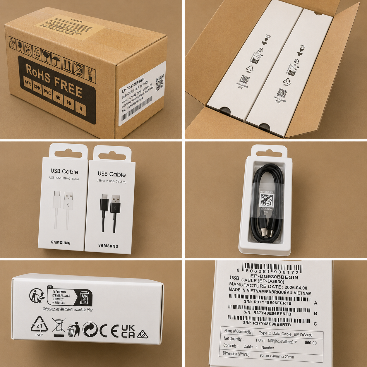 ChatGPT Image Sep 1, 2026, 04_14_42 PM Samsung USB-A to USB-C Cable 1.5m | EP-DG930 | Original Samsung USB Data & Charging Cable - Image 1