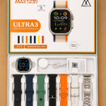 Max506 Ultra 3 Smart Watch | Multi-Function Smartwatch | 7+1 Interchangeable Straps | Wireless Charging | Touch Display