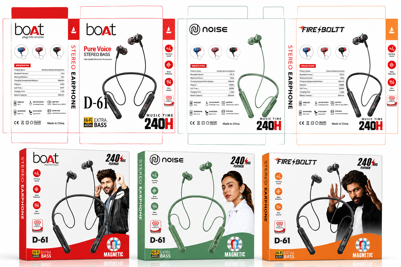 ChatGPT Image Sep 1, 2026, 09_16_33 PM D-61 Magnetic Wireless Neckband Earphones | Type-C Charging & 240H Playback - Image 1