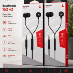 boAt BassHeads 162 V2 Wired Earphones | 10mm Dynamic Drivers with Mic