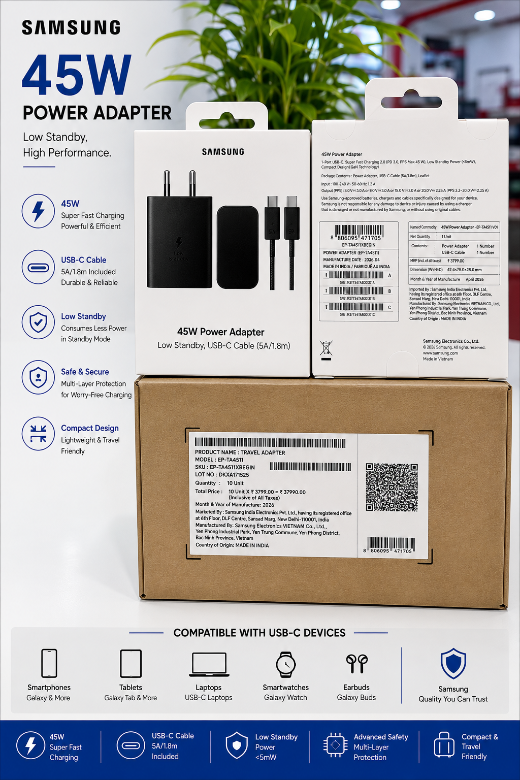 ChatGPT Image Sep 2, 2026, 03_43_02 PM Samsung 45W USB-C Power Adapter - Image 1
