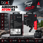 boAt Airdopes Atom 83 TWS Earbuds | 13mm Drivers, Quad Mics with ENx Technology, 50H Playback