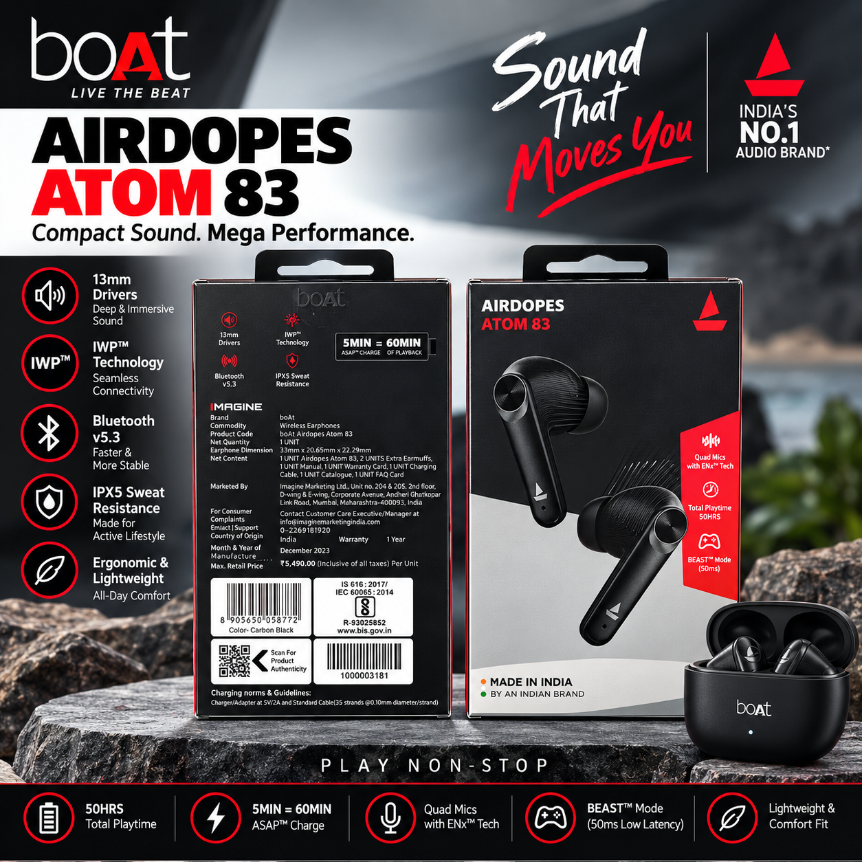 ChatGPT Image Sep 7, 2026, 12_36_05 AM boAt Airdopes Atom 83 TWS Earbuds | 13mm Drivers, Quad Mics with ENx Technology, 50H Playback - Image 1